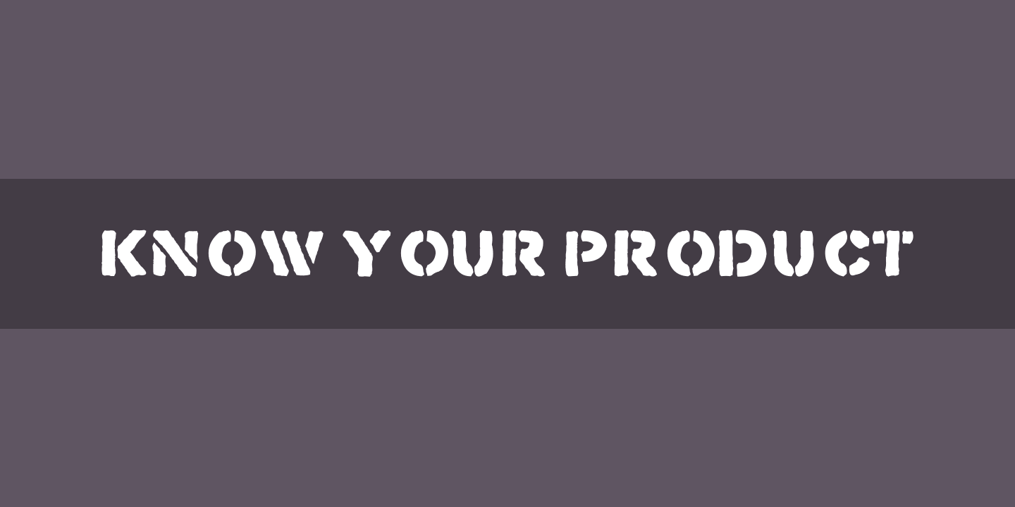 폰트 Know Your Product